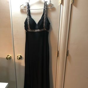 Black Gown With Criss Cross Back